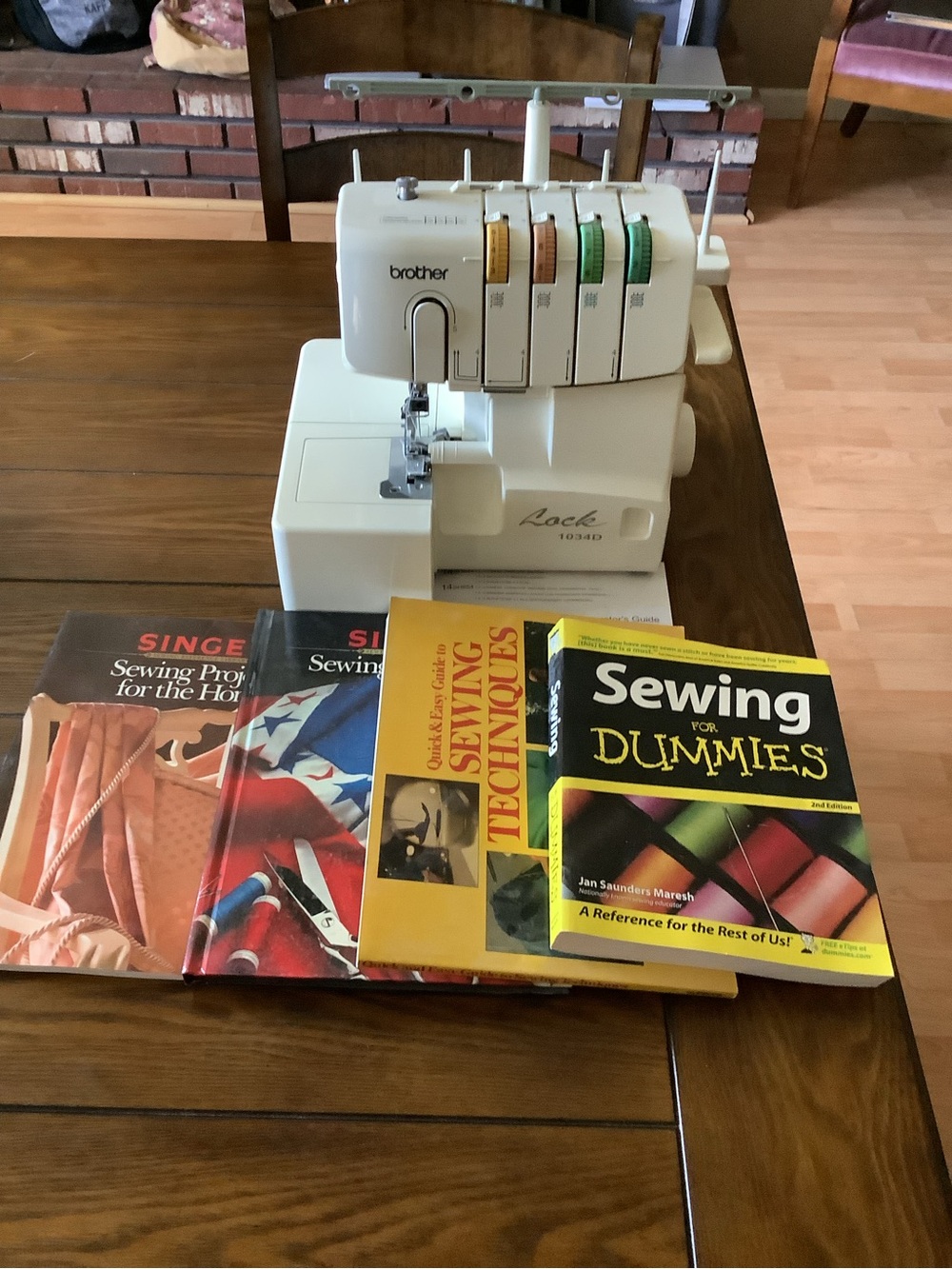 Brother serger with yellow, orange, green and teal dials - Picture 10 of 13
